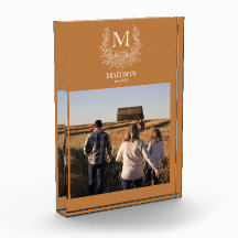 Rustiek monogram Koper gepersonaliseerd initiaal