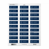 Rustiek  Monogram | Retouradreslabels Etiket (Full Sheet)