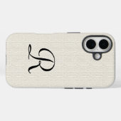 Rustiek monogram van Faux Burlap Case-Mate iPhone Case (Achterkant (horizontaal))