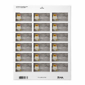 Rustiek Monogram Zonnebloem Adresetiketten Etiket (Full Sheet)