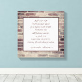 Rustiek Motivatie citaat Maak uw eigen baksteen Canvas Afdruk (Insitu (Houten vloer))