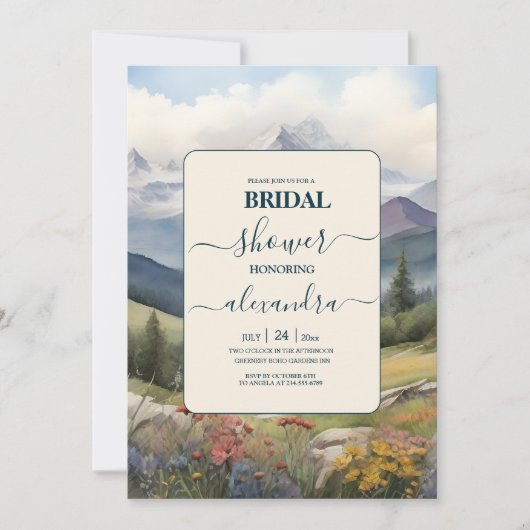 Rustiek Mountain Meadow Vrijgezellenfeest Kaart (Voorkant)