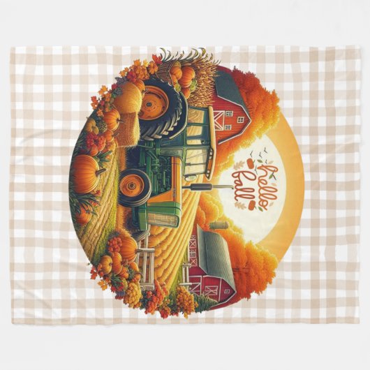 Rustiek/ najaar op het boerderij fleece deken (Voorkant (Horizontaal))