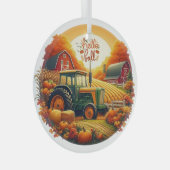 Rustiek/ najaar op het boerderij glas ornament (Voorkant Rechts)