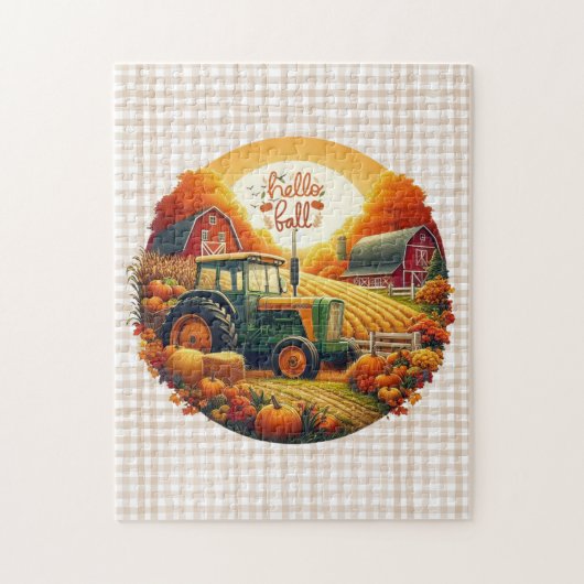 Rustiek/ najaar op het boerderij legpuzzel (Verticaal)