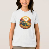 Rustiek/ najaar op het boerderij Tri-Blend shirt (Voorkant)