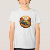 Rustiek/ najaar op het boerderij Tri-Blend shirt (Voorkant)