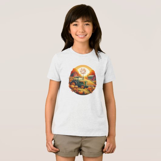 Rustiek/ najaar op het boerderij Tri-Blend shirt (Voorkant volledig)