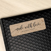 Rustiek namaak-kraft-ontspanningsscript Gemaakt me Etiket