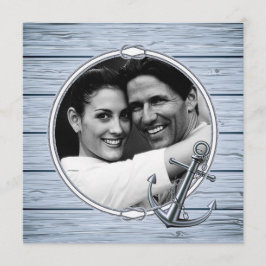 Rustiek Nautisch Anker Hout Foto Opslaan van de Da Save The Date