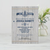 Rustiek Nautisch Baby shower Kaart (Staand voorkant)