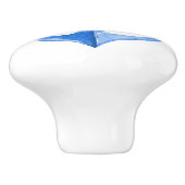 Rustiek Nautisch Blauw Bootanker Keramische Knop (Zijkant)
