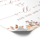 Rustiek Neutraal Boho Floral Advies en Wensen teke Poster (Hoek)