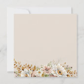 Rustiek Neutraal Bruin Bloemen Bruidsmeisjes Lunch Kaart (Achterkant)