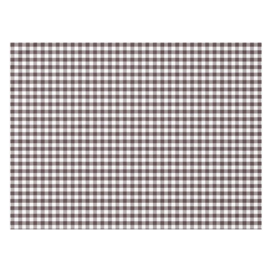 Rustiek Neutraal Bruin Witte Gingham Buffalo Plaid Tafelkleed (Voorkant (Horizontaal))