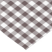Rustiek Neutraal Bruin Witte Gingham Buffalo Plaid Tafelkleed (Gekanteld)