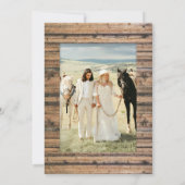 Rustiek Neutraal Hout Platemark Boho Fotobruiloft Save The Date (Achterkant)