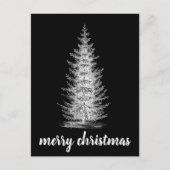  rustiek neutraal sparren vrolijk kerstfeest briefkaart (Voorkant)