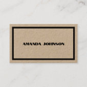 Rustiek Neutraal & Zwart Clean eenvoudig Casual Visitekaartje (Voorkant)