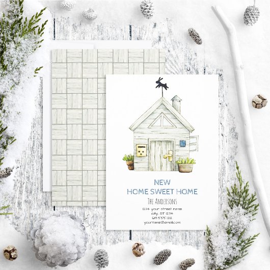 Rustiek Nieuw Huis Sweet Home Bewegende aankondigi Aankondiging