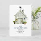 Rustiek Nieuw Huis Sweet Home Bewegende aankondigi Aankondiging (Staand voorkant)
