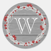 Rustiek Noel Kerst sticker (Voorkant)