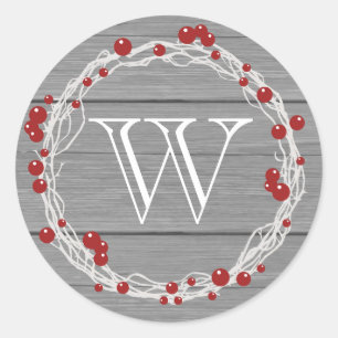 Rustiek Noel Kerst sticker