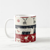 Rustiek Noords rendier & sneeuwvlok | breipatroon Koffiemok (Links)