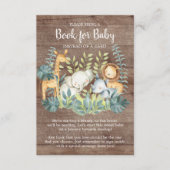 Rustiek Oerwoud Baby shower Boek voor Baby Kaart (Voorkant)