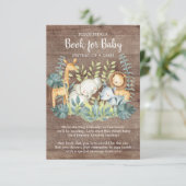 Rustiek Oerwoud Baby shower Boek voor Baby Kaart (Staand voorkant)