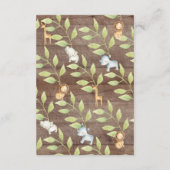 Rustiek Oerwoud Baby shower Boek voor Baby Kaart (Achterkant)