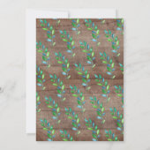 Rustiek Oerwoud Blauw Rhinoceros Jongen Baby showe Kaart (Achterkant)