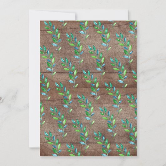 Rustiek Oerwoud Giraffe Boy Baby shower Kaart (Achterkant)