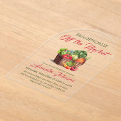 Rustiek Off the Market Boerderij Vrijgezellenfeest Acryl Uitnodigingen (Laagn)