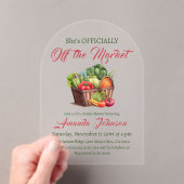 Rustiek Off the Market Boerderij Vrijgezellenfeest Acryl Uitnodigingen (Insitu (Draagbaar))