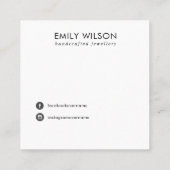 RUSTIEK OFF WIT STUCCO KETTING ARMBAND DISPLAY VIERKANTE VISITEKAARTJE (Achterkant)