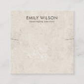 RUSTIEK OFF WIT STUCCO KETTING ARMBAND DISPLAY VIERKANTE VISITEKAARTJE (Voorkant)