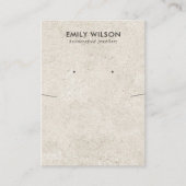 RUSTIEK OFF WIT STUCCO KETTING OORBEL DISPLAY VISITEKAARTJE (Voorkant)