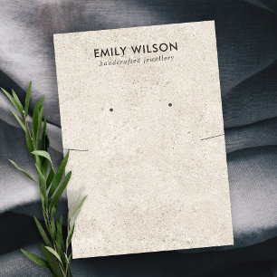 RUSTIEK OFF WIT STUCCO KETTING OORBEL DISPLAY VISITEKAARTJE