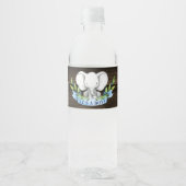 Rustiek Olifant Boy Baby shower Waterfles Etiket (Voorkant)
