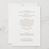 Rustiek Olijfgroen blad Alles in één bruiloft Kaart (Achterkant)