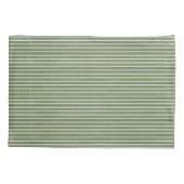 Rustiek Olijfgroen Stripes Patroon Kussensloop (Achterkant)
