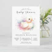 Rustiek Online Duck Baby shower Kaart (Staand voorkant)
