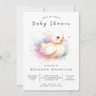 Rustiek Online Duck Baby shower Kaart