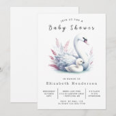 Rustiek Online Zwaan Baby shower Kaart (Voorkant / Achterkant)