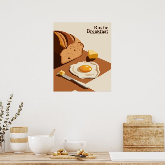 Rustiek ontbijt -  Food Art Poster (Keuken)