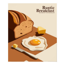 Rustiek ontbijt -  Food Art Poster