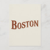 Rustiek ontwerp van Boston Briefkaart (Voorkant)