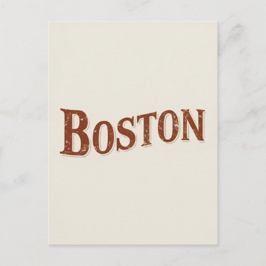 Rustiek ontwerp van Boston Briefkaart (Voorkant)