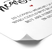 Rustiek Onvergetelijk In Onze Harten Herdenkingsbo Poster (Hoek)